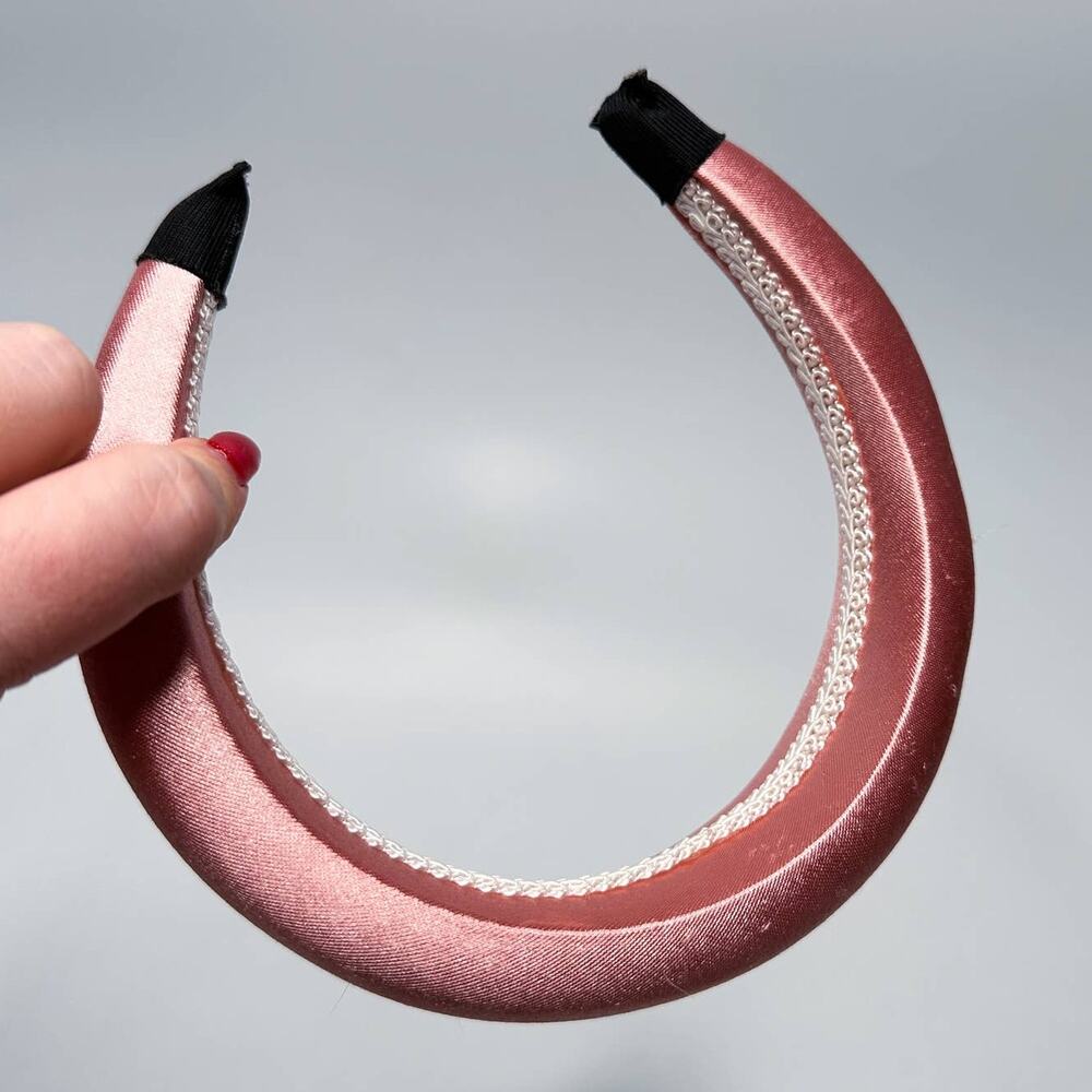 Satin Pink Padded Y2K Barbiecore Princess Headband - Picture 6 of 7